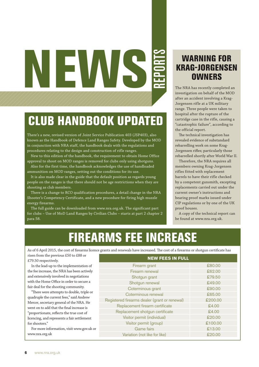 National Rifle Association Journal Preview Pages