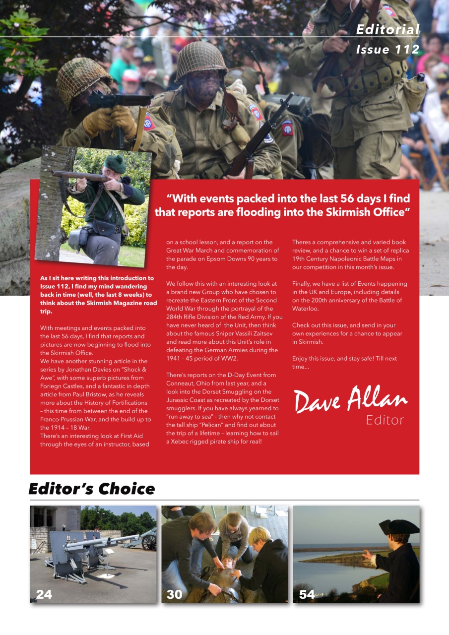 Skirmish Living History Preview Pages