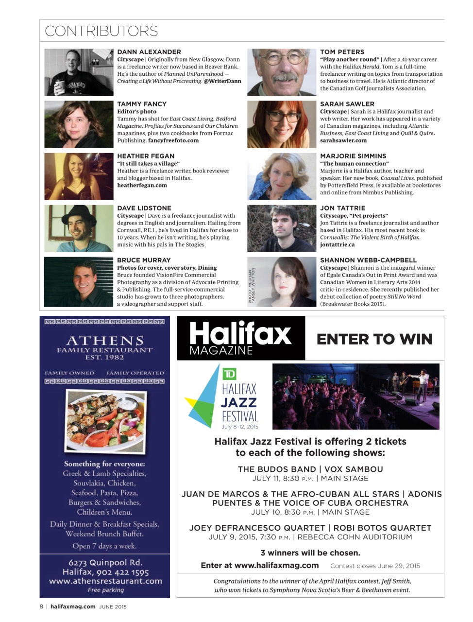 Halifax Magazine Preview Pages