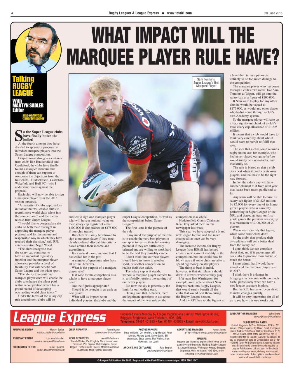 League Express Preview Pages