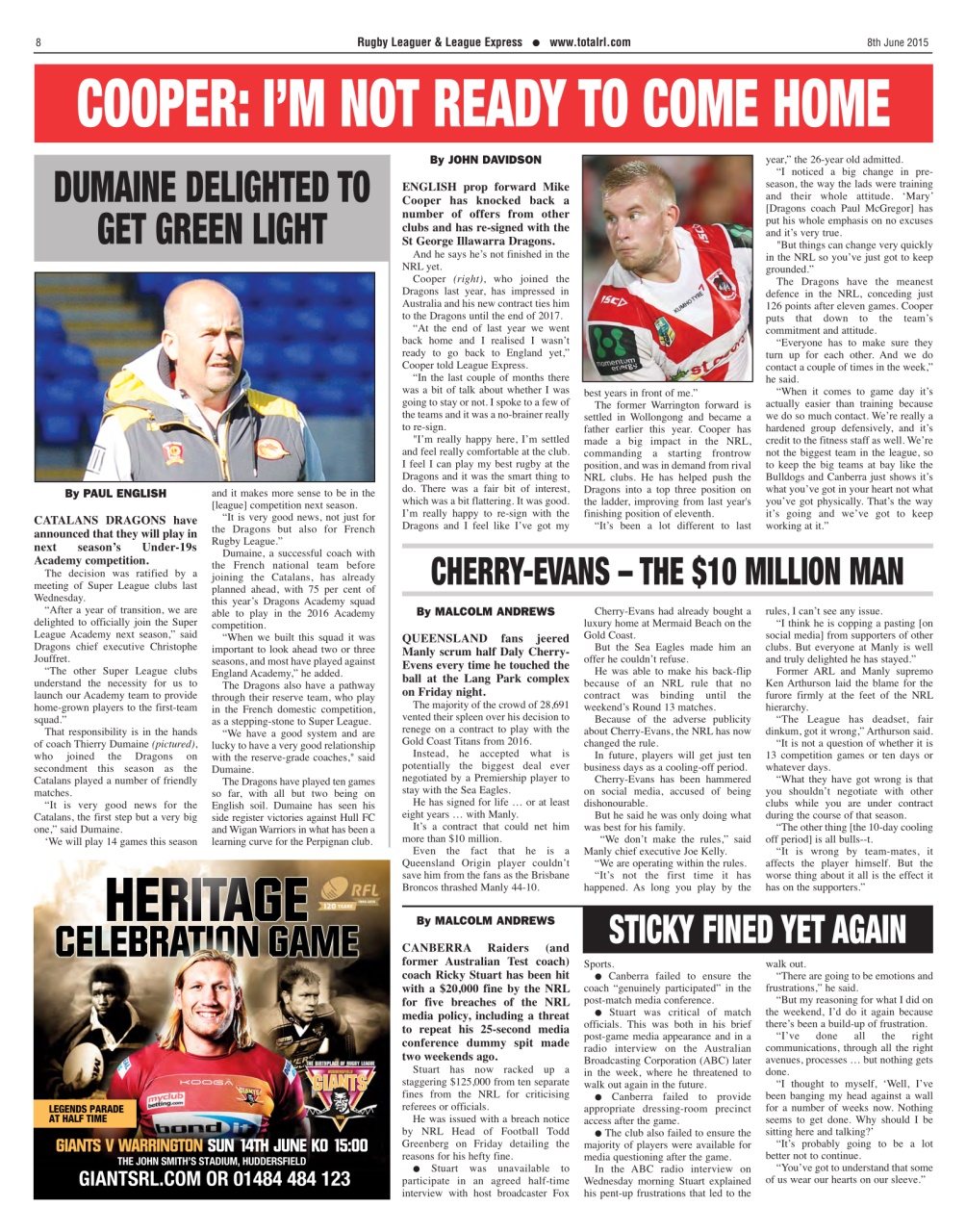 League Express Preview Pages