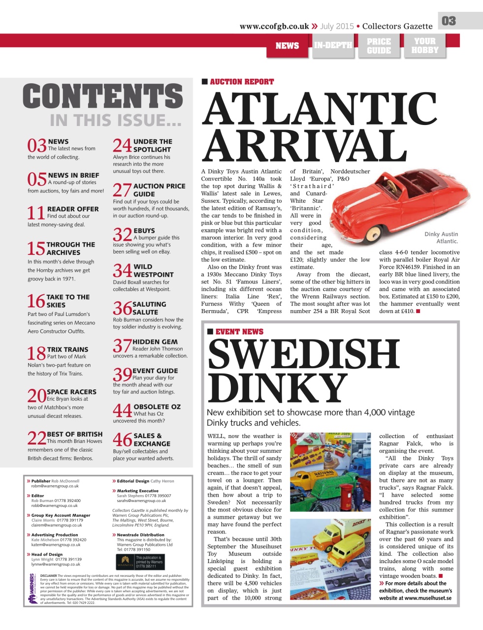 Collectors Gazette Preview Pages