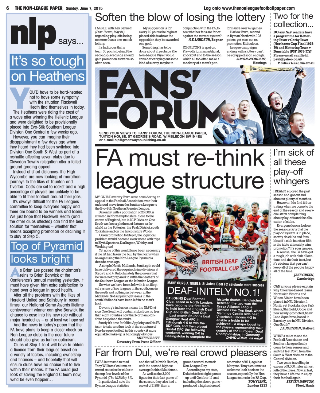 The Non-League Football Paper Preview Pages