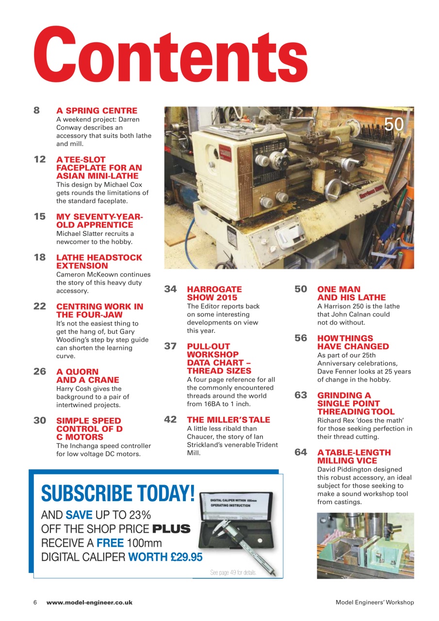 Model Engineer & Workshop Magazine Preview Pages