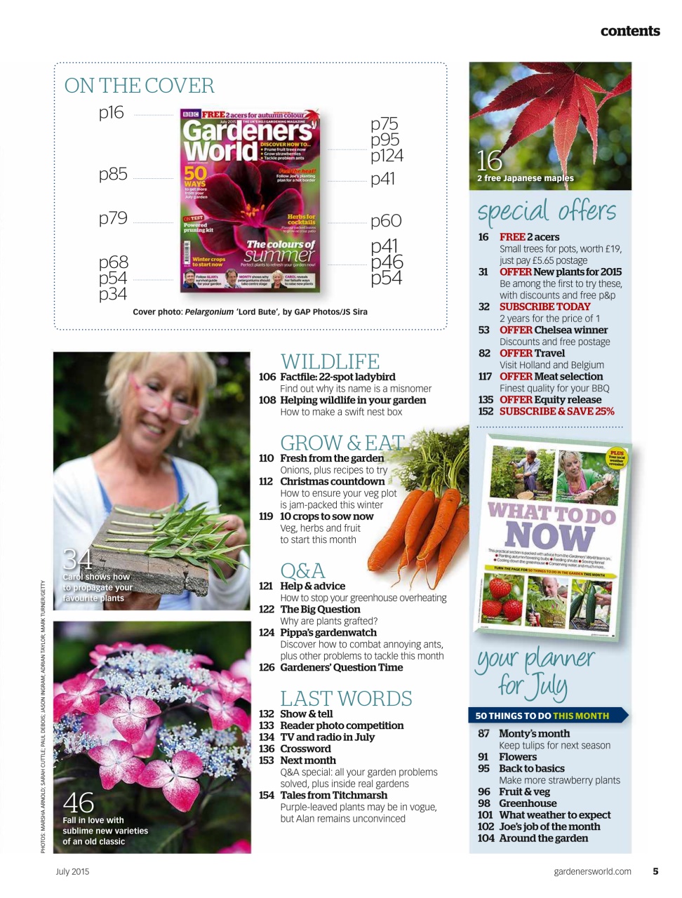BBC Gardeners’ World Magazine Preview Pages
