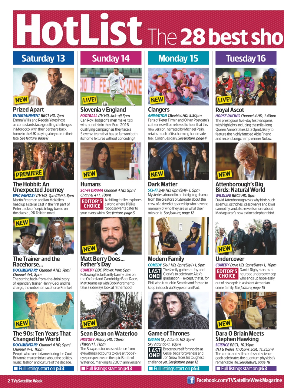 TV & Satellite Week Preview Pages