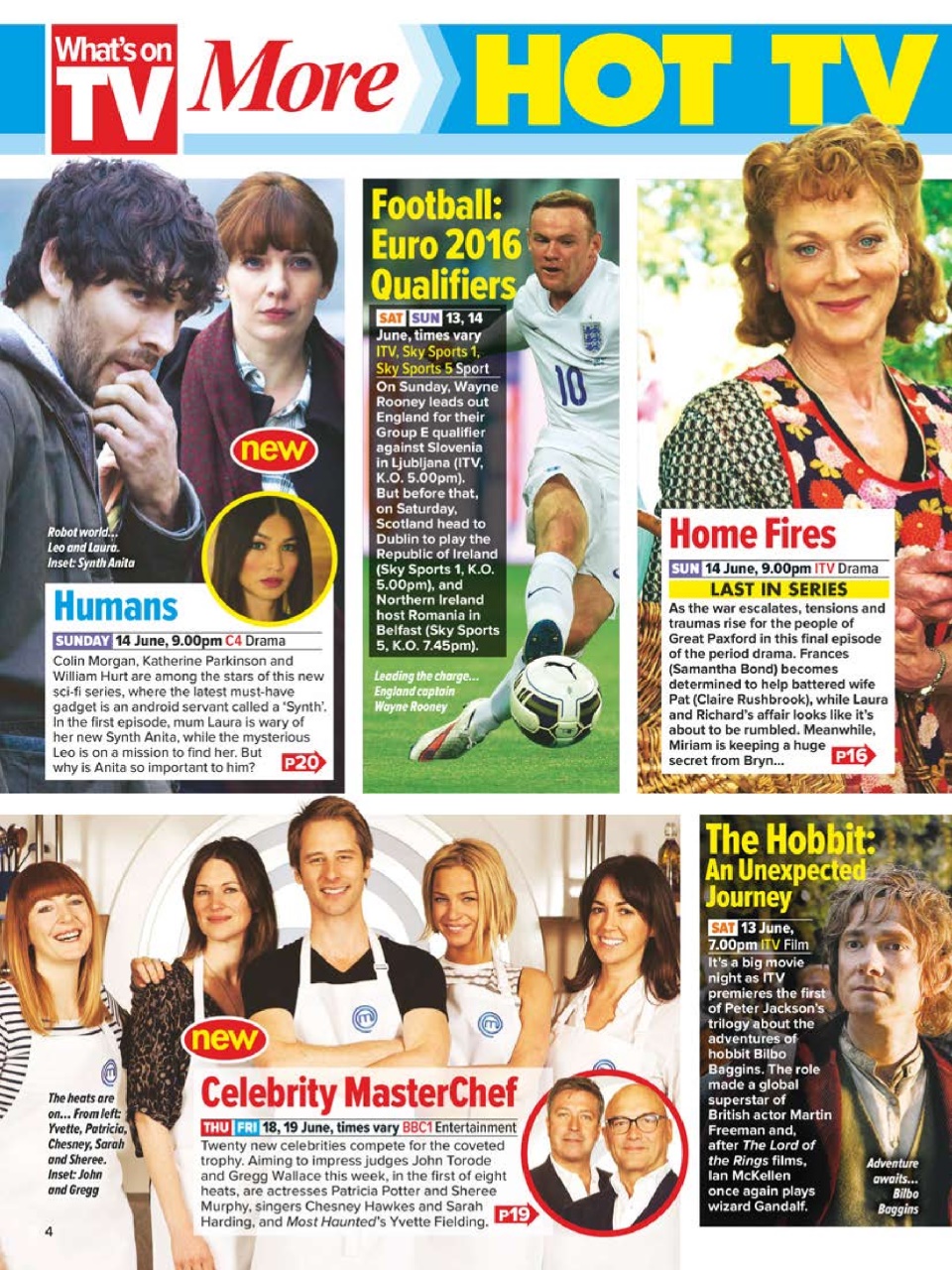 What's on TV Preview Pages