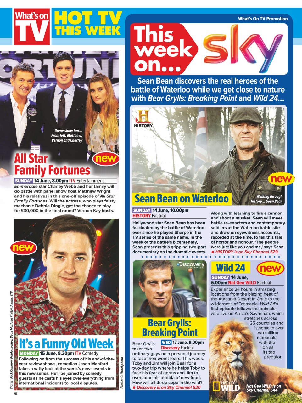 What's on TV Preview Pages