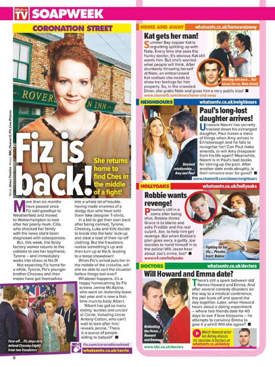 What's on TV Preview Pages