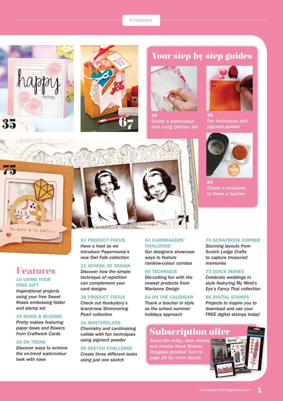 Simply Cards & Papercraft Preview Pages