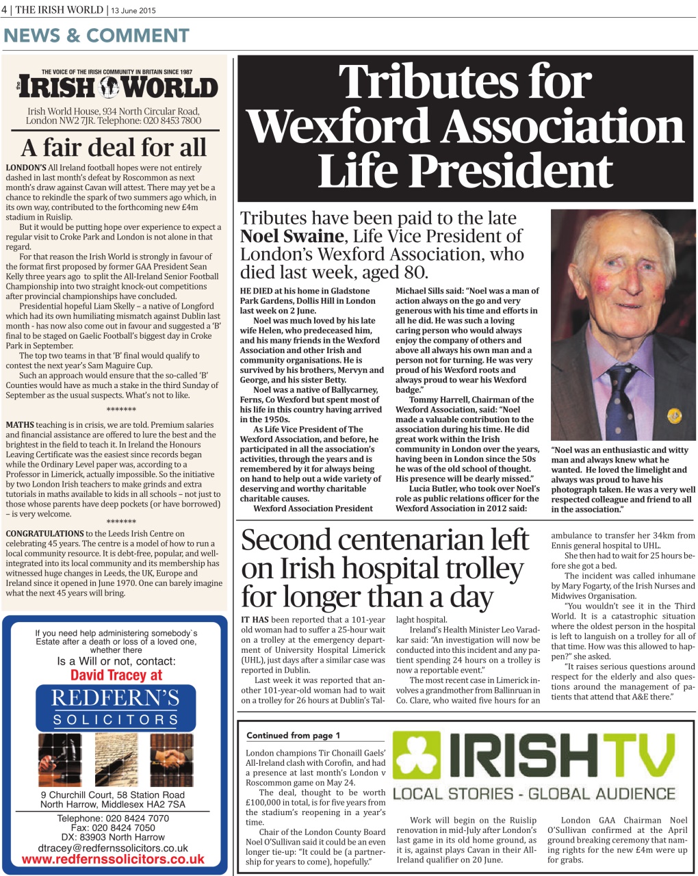 Irish World Preview Pages