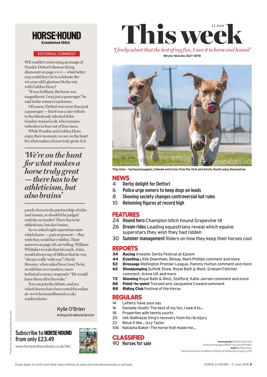 Horse & Hound Preview Pages