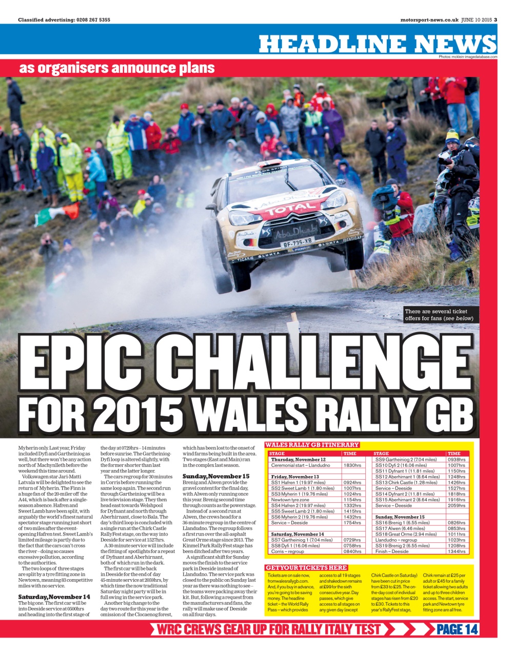 Motorsport News Preview Pages