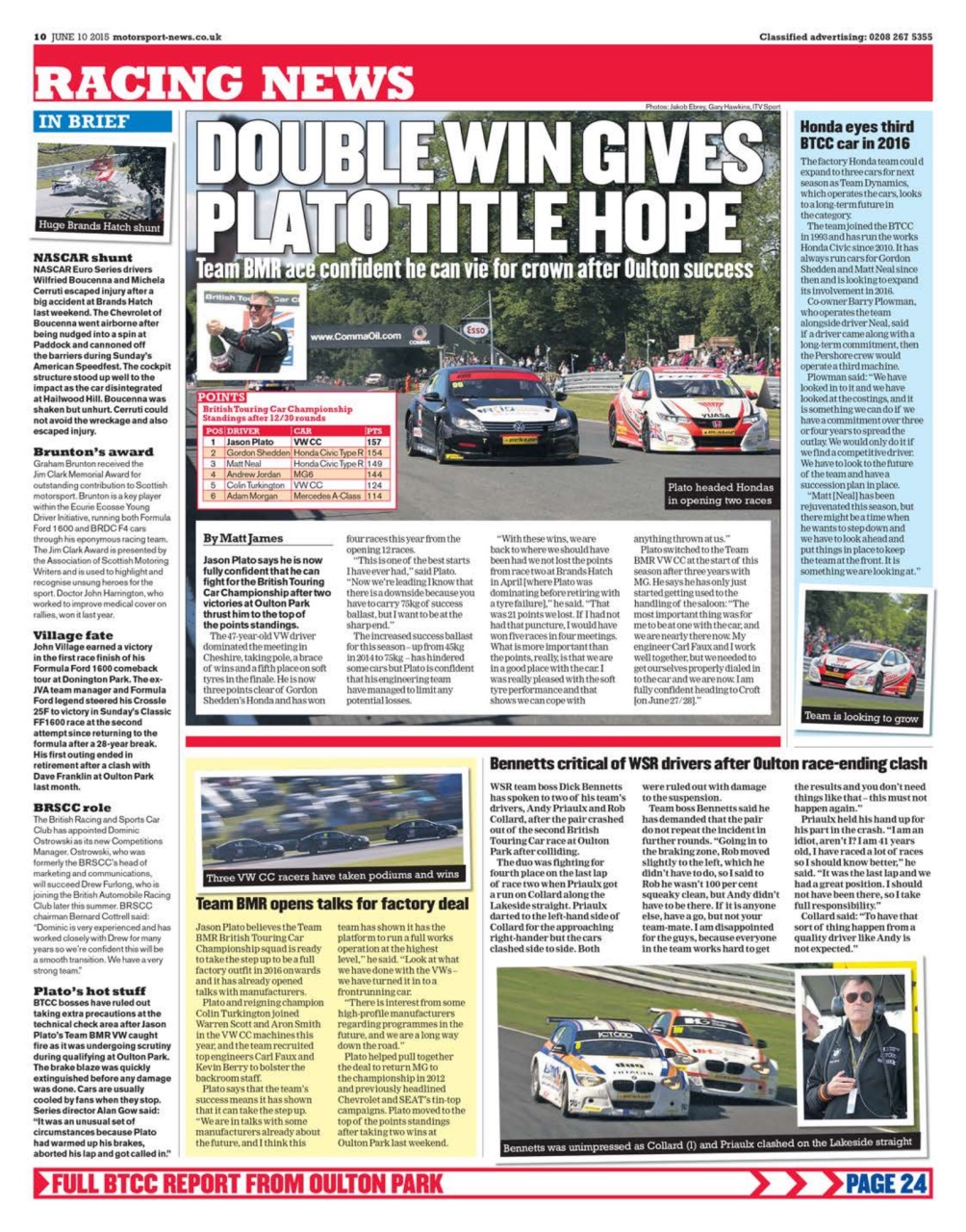 Motorsport News Preview Pages