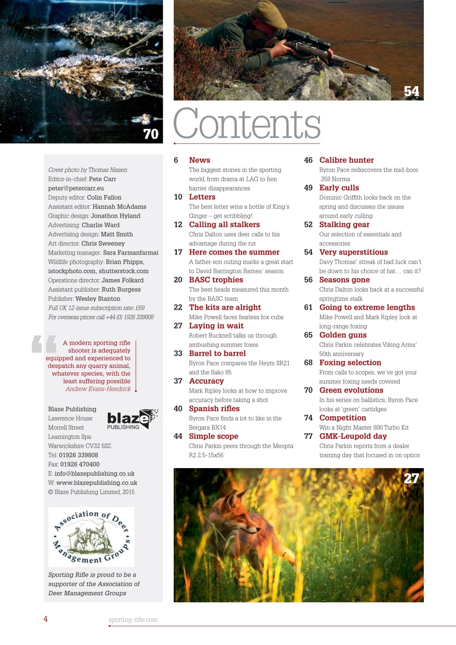 Sporting Rifle Preview Pages