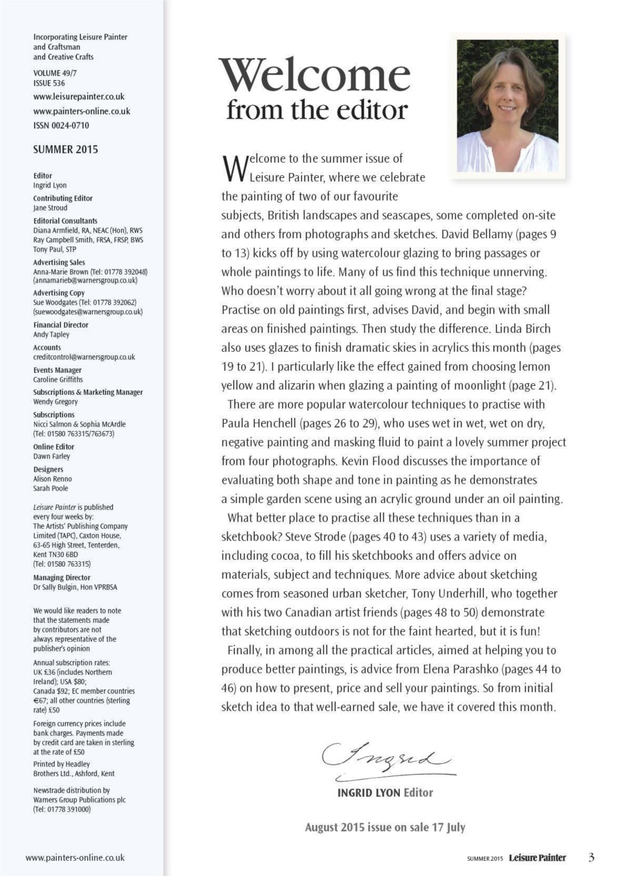 Leisure Painter & The Artist Preview Pages