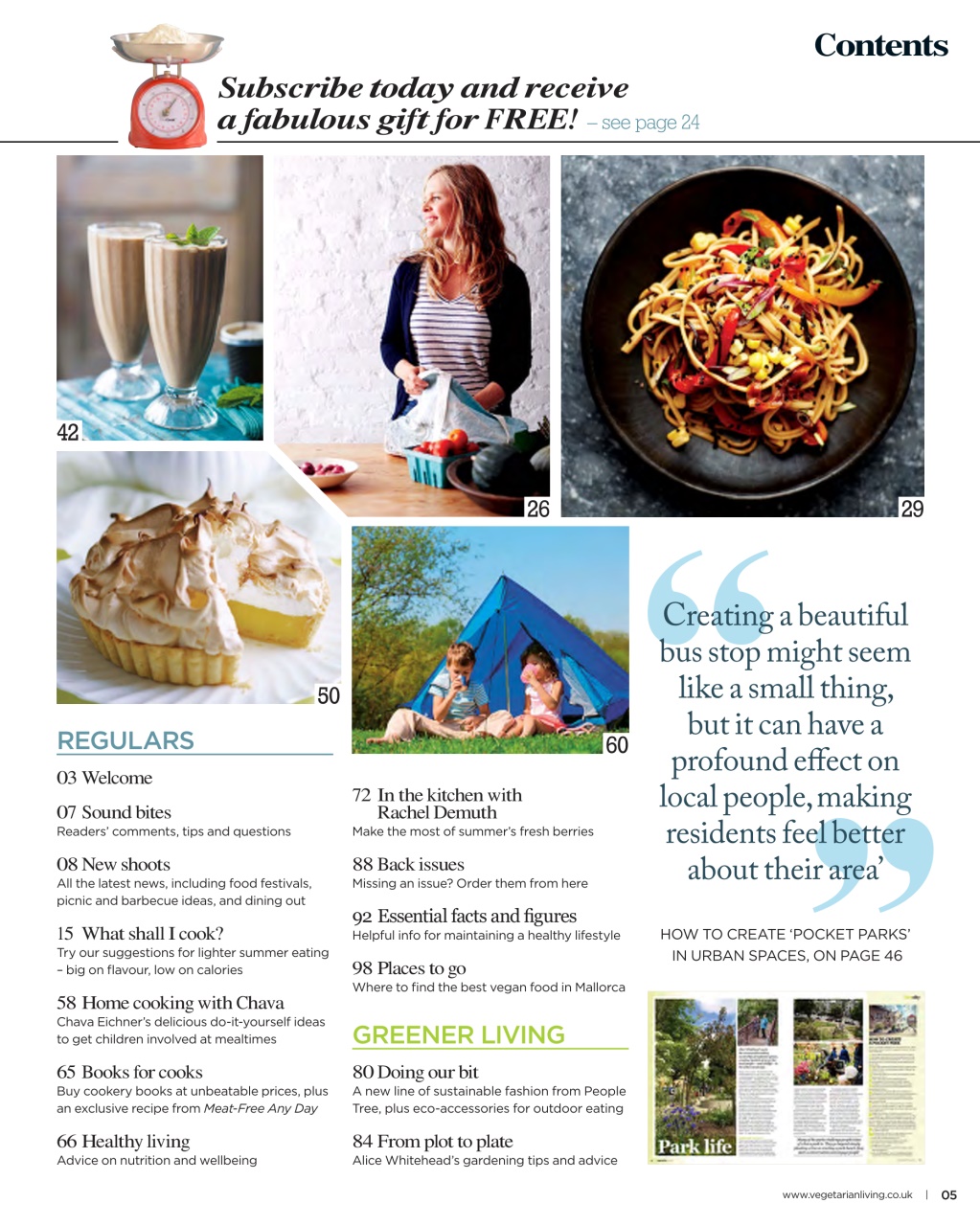 Vegetarian Living Preview Pages