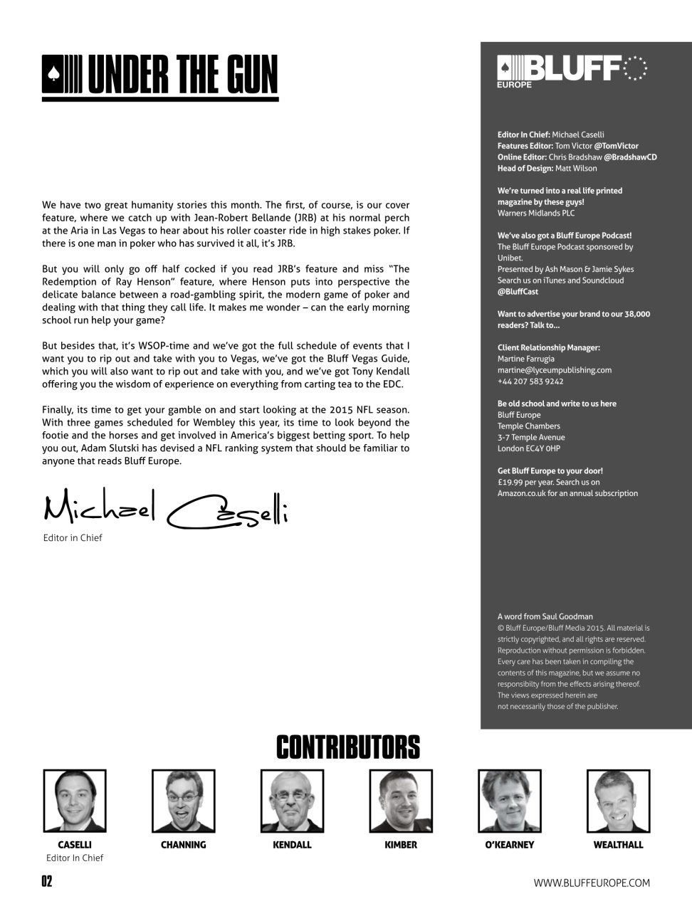 Bluff Europe Preview Pages