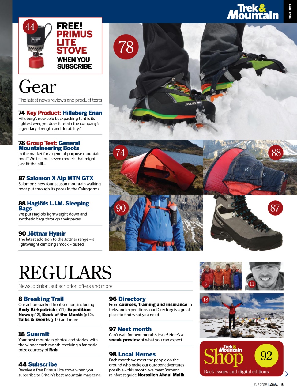 Trek & Mountain Magazine Preview Pages