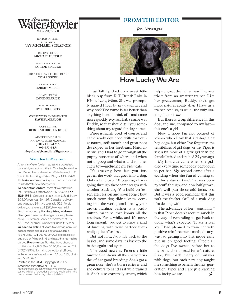 American Waterfowler Preview Pages