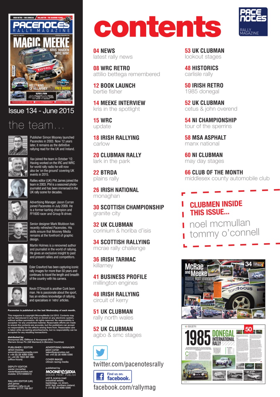 Pacenotes Rally magazine Preview Pages
