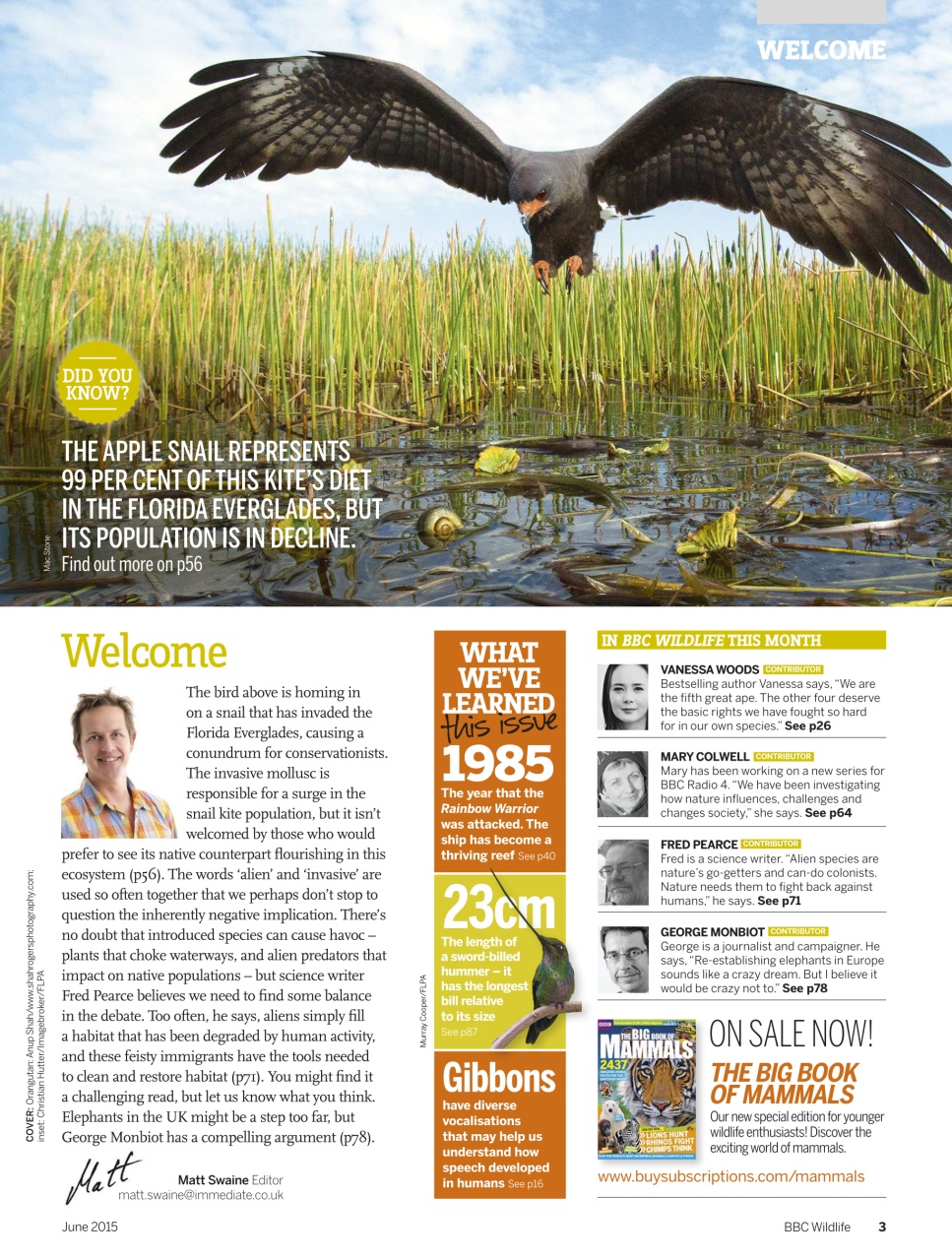 BBC Wildlife Magazine Preview Pages