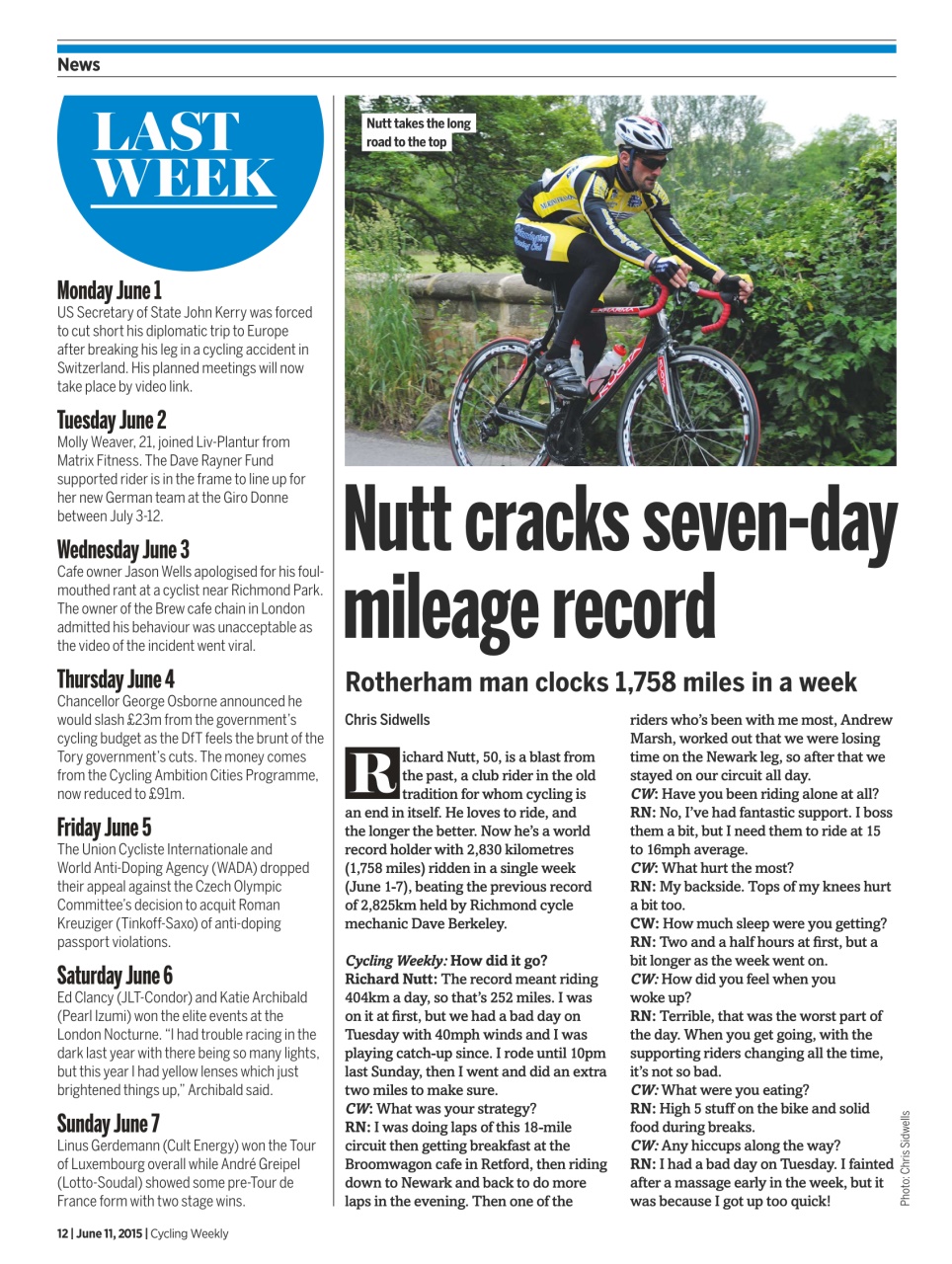 Cycling Weekly Preview Pages