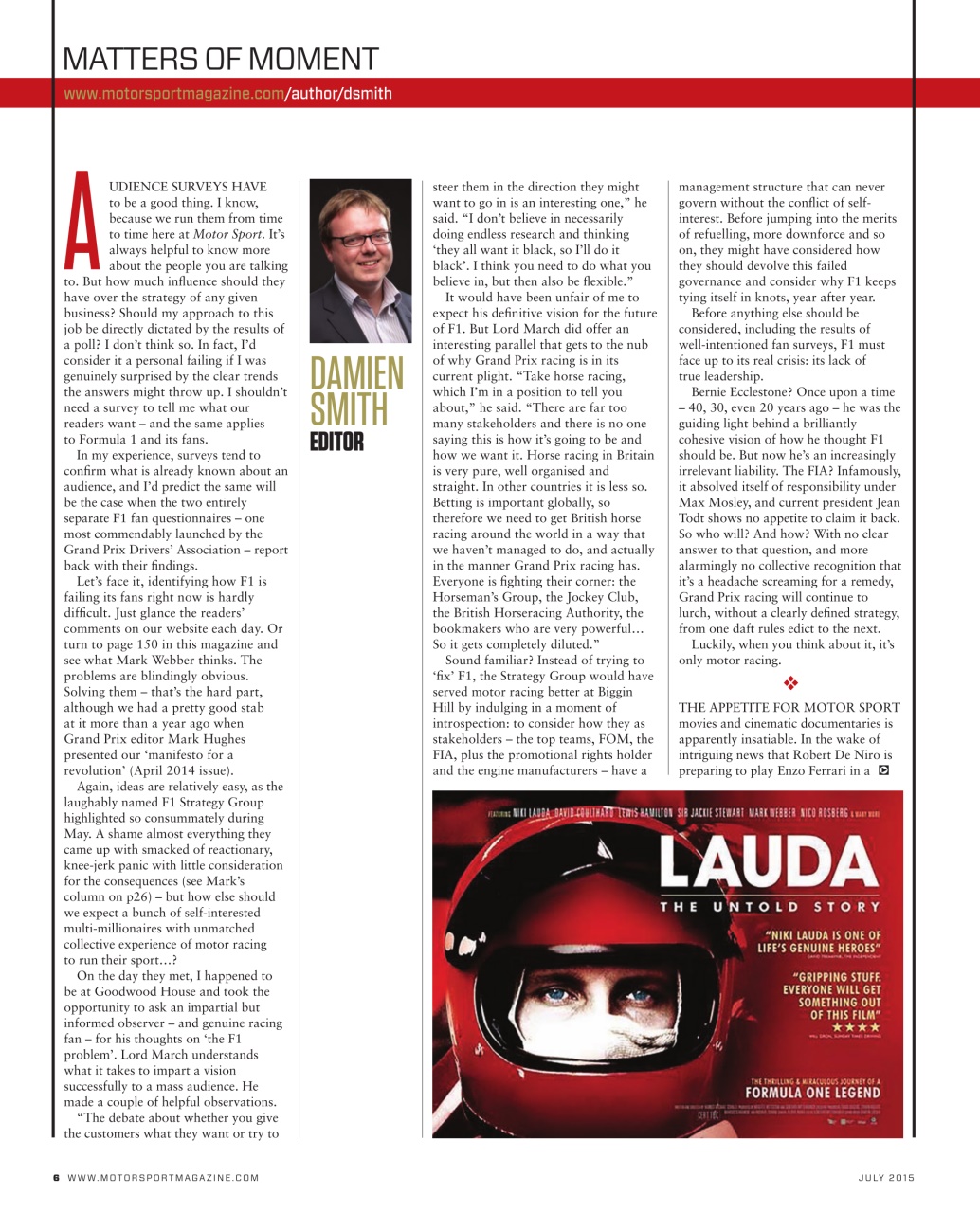 Motor Sport Magazine Preview Pages