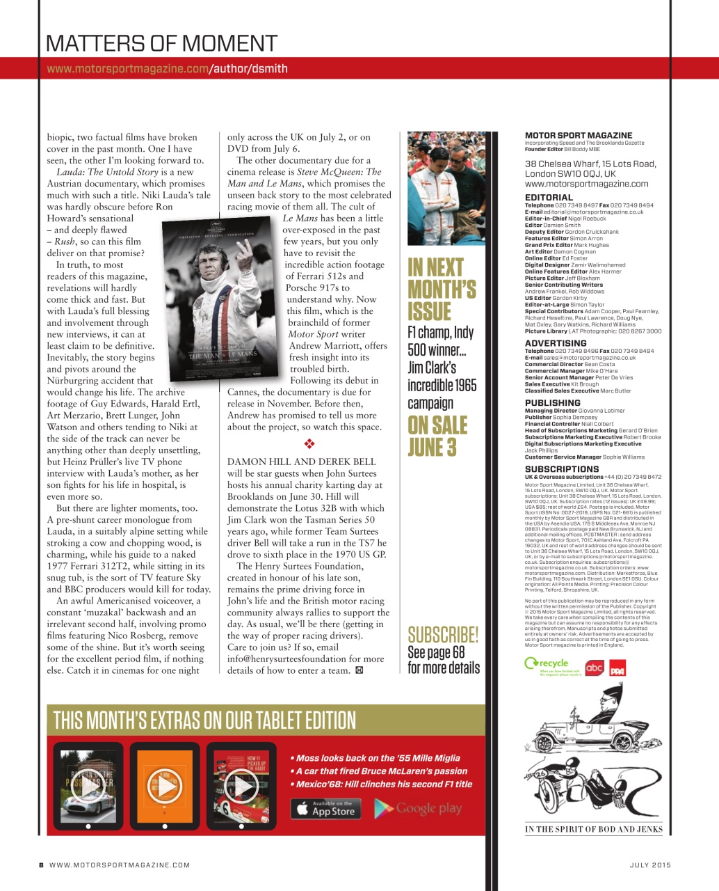 Motor Sport Magazine Preview Pages