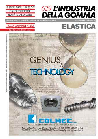 L’industria della Gomma issue L'INDUSTRIA DELLA GOMMA n. 629 - giugno 2015