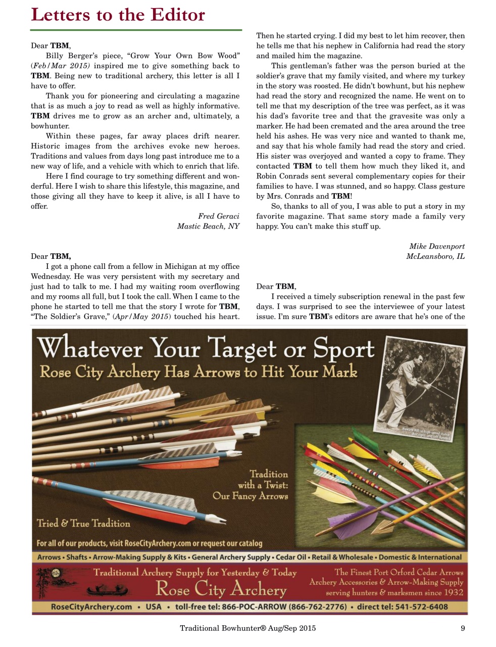 Traditional Bowhunter Magazine Preview Pages