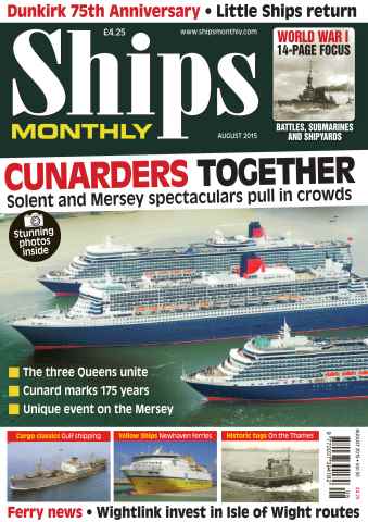 Ships Monthly issue No.608 Cunarders Together - August 2015