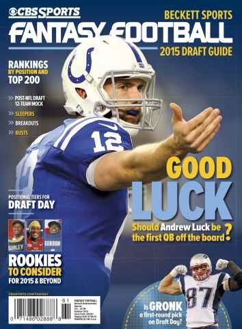 Beckett Football Magazine issue Fantasy Summer 2015