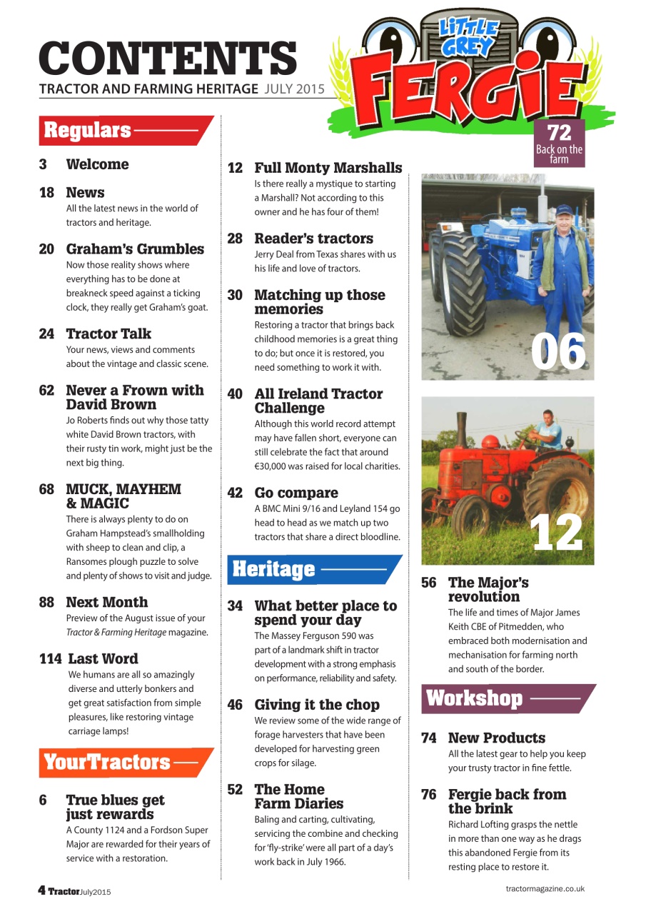 Tractor & Farming Heritage Magazine Preview Pages