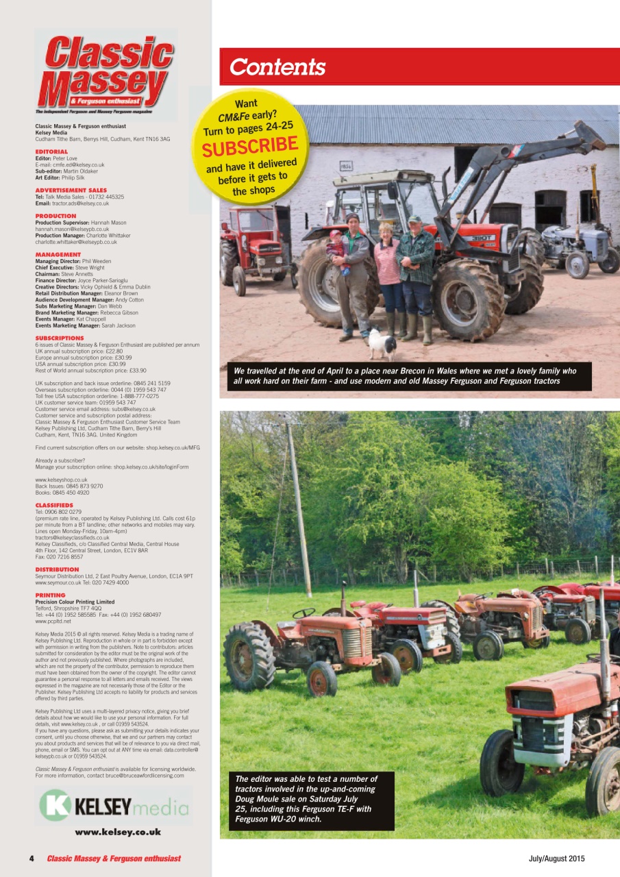 Classic Massey Preview Pages
