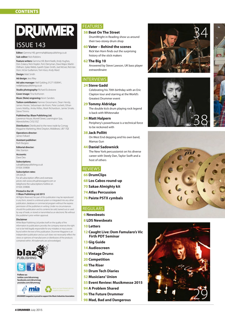 iDrum magazine: Never miss a beat Preview Pages