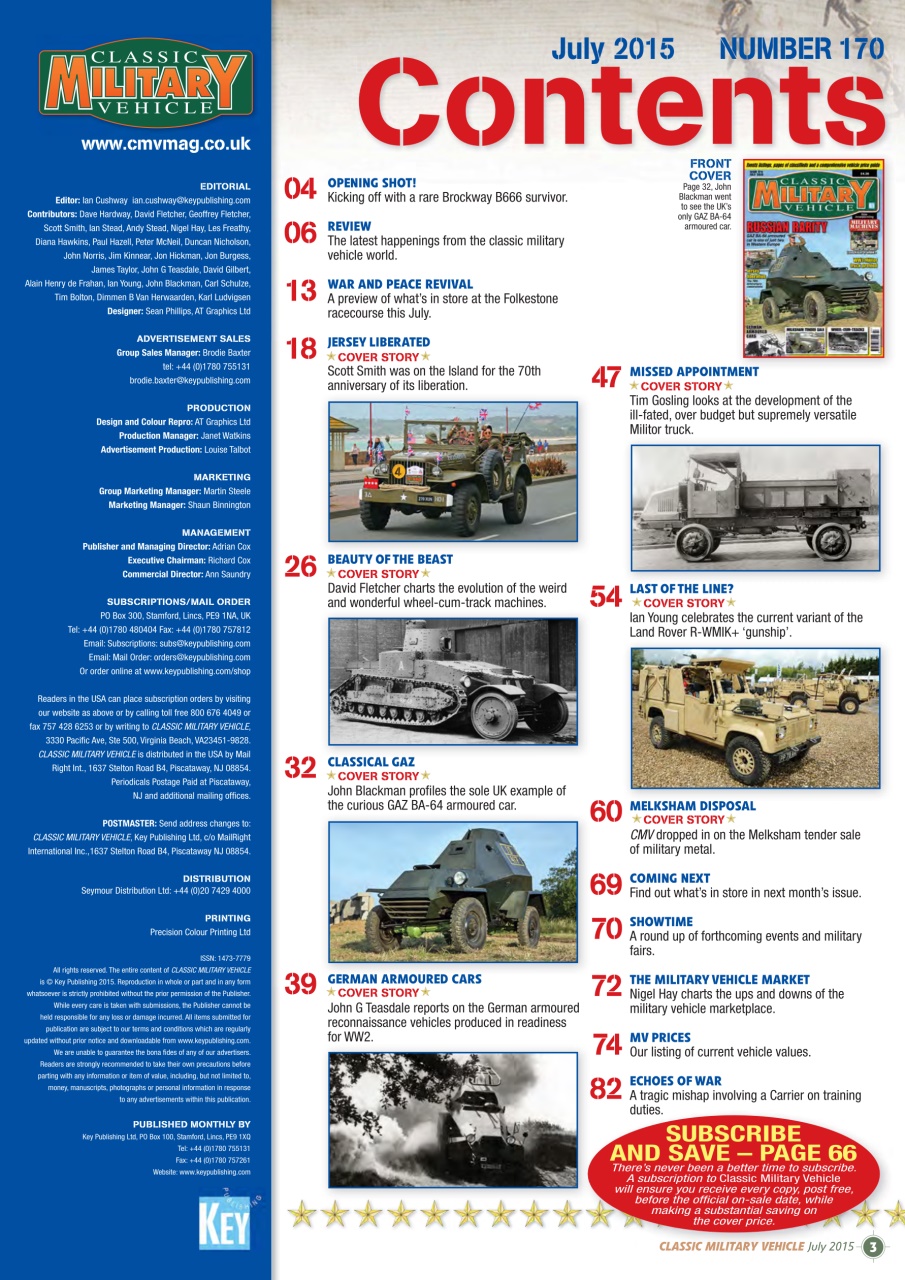 Classic Military Vehicle Preview Pages