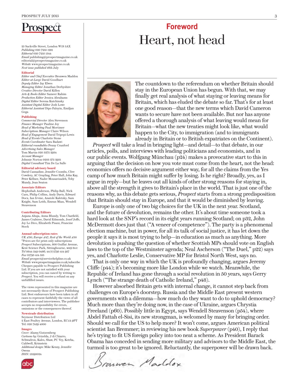 Prospect Magazine Preview Pages