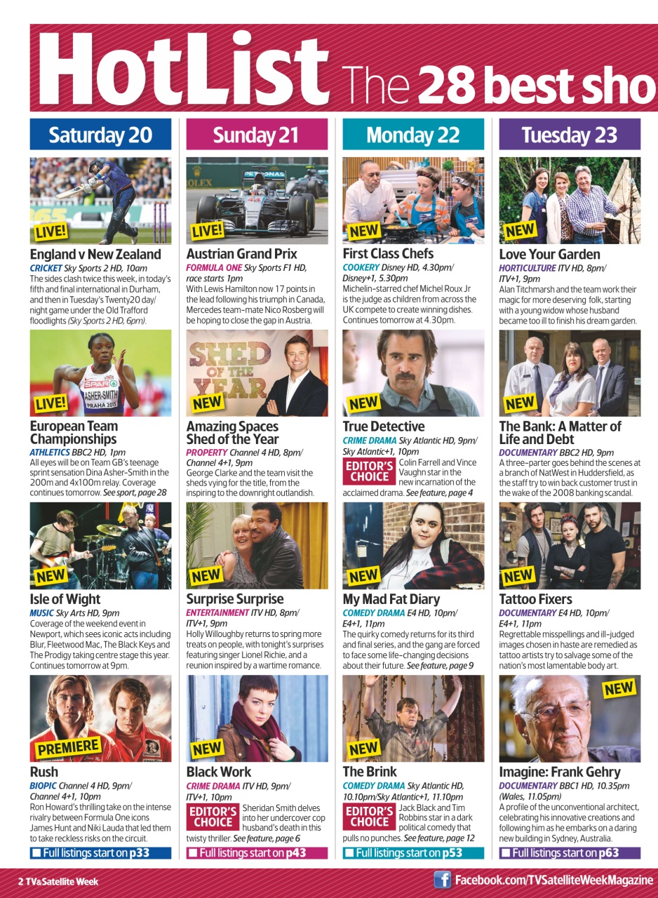 TV & Satellite Week Preview Pages