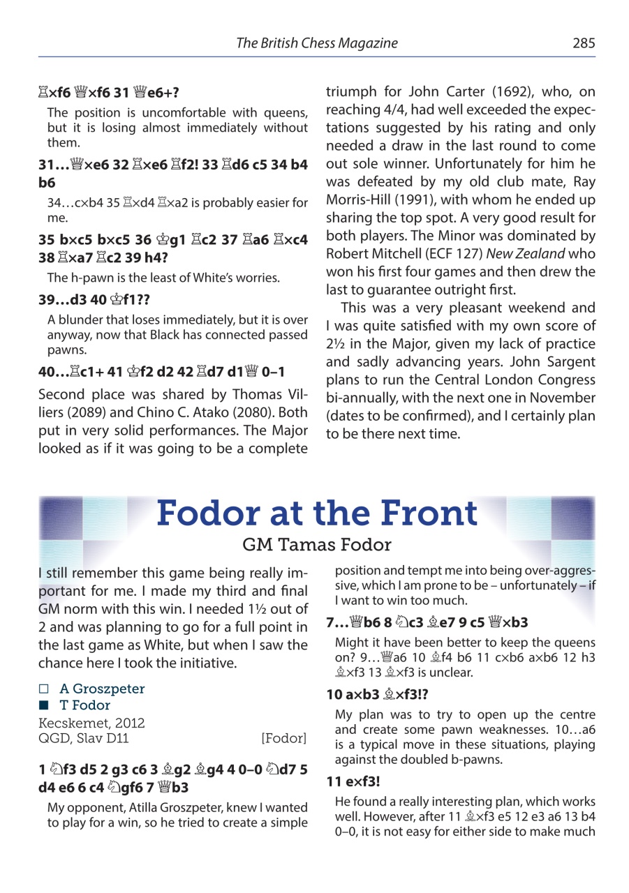 British Chess Magazine Preview Pages