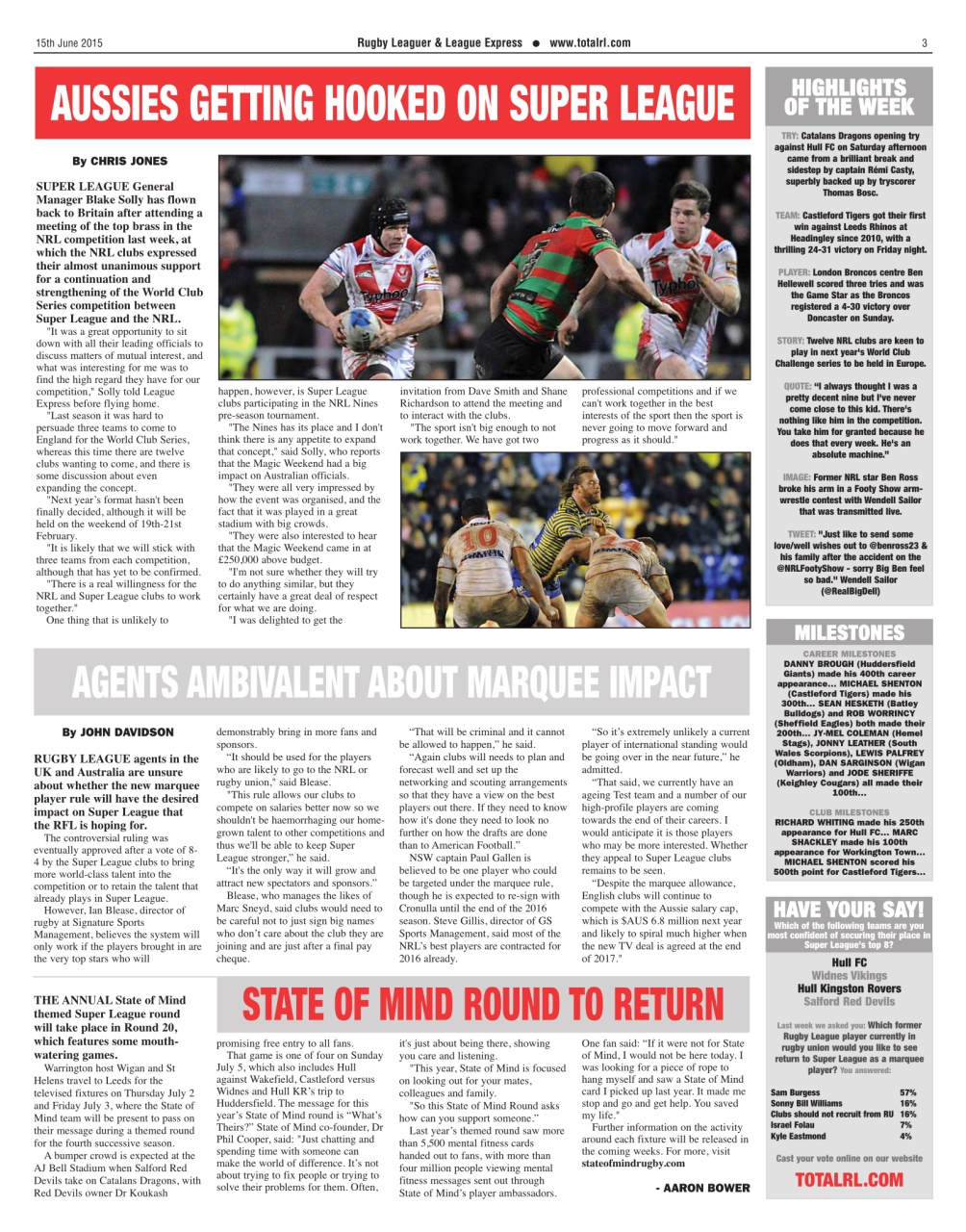 League Express Preview Pages