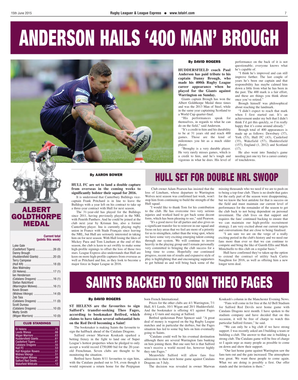 League Express Preview Pages