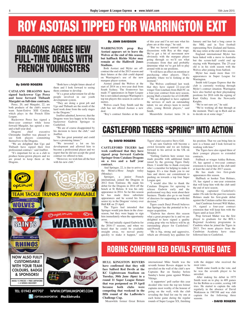 League Express Preview Pages
