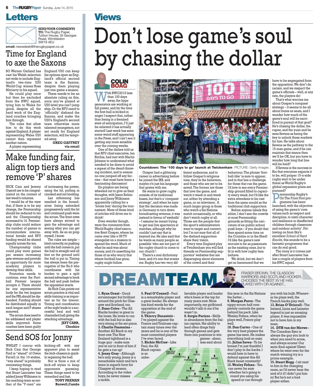 The Rugby Paper Preview Pages