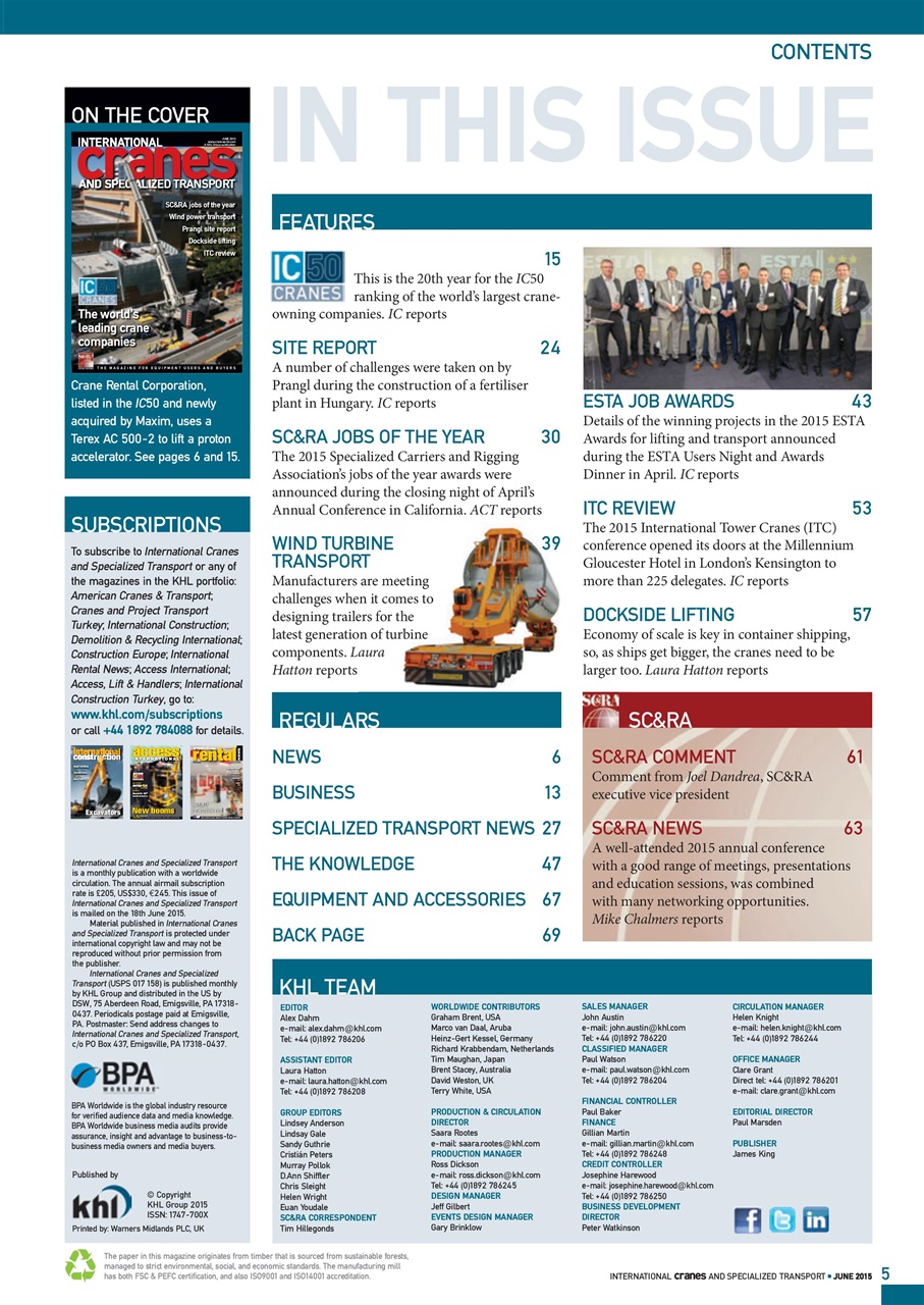 Int. Cranes and Specialized Transp Preview Pages