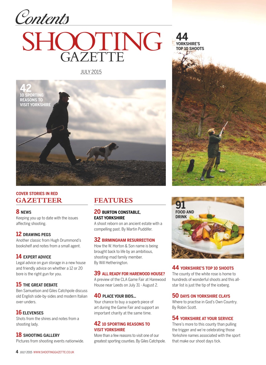 Shooting Gazette Preview Pages