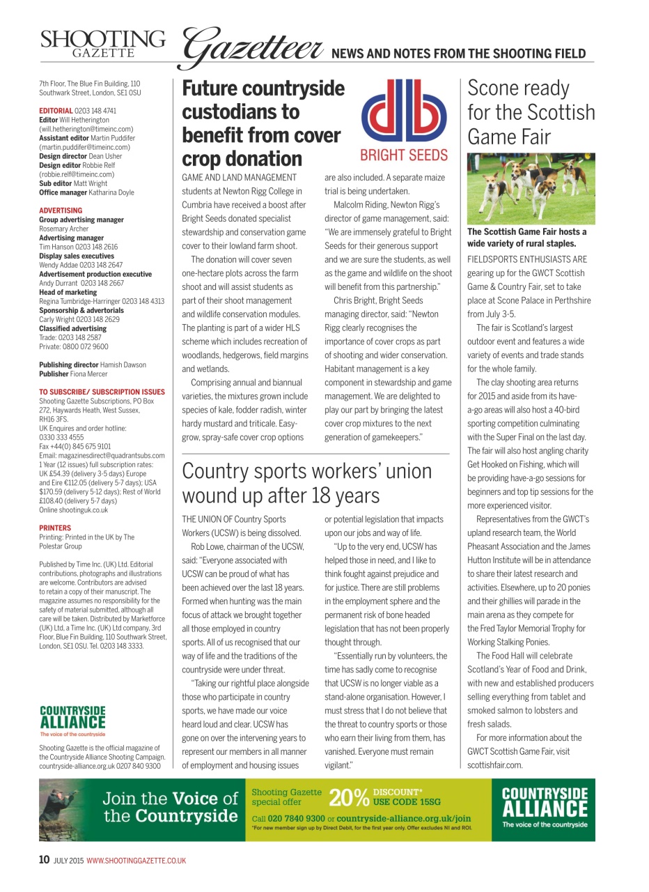 Shooting Gazette Preview Pages