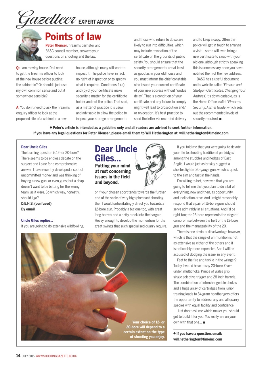 Shooting Gazette Preview Pages