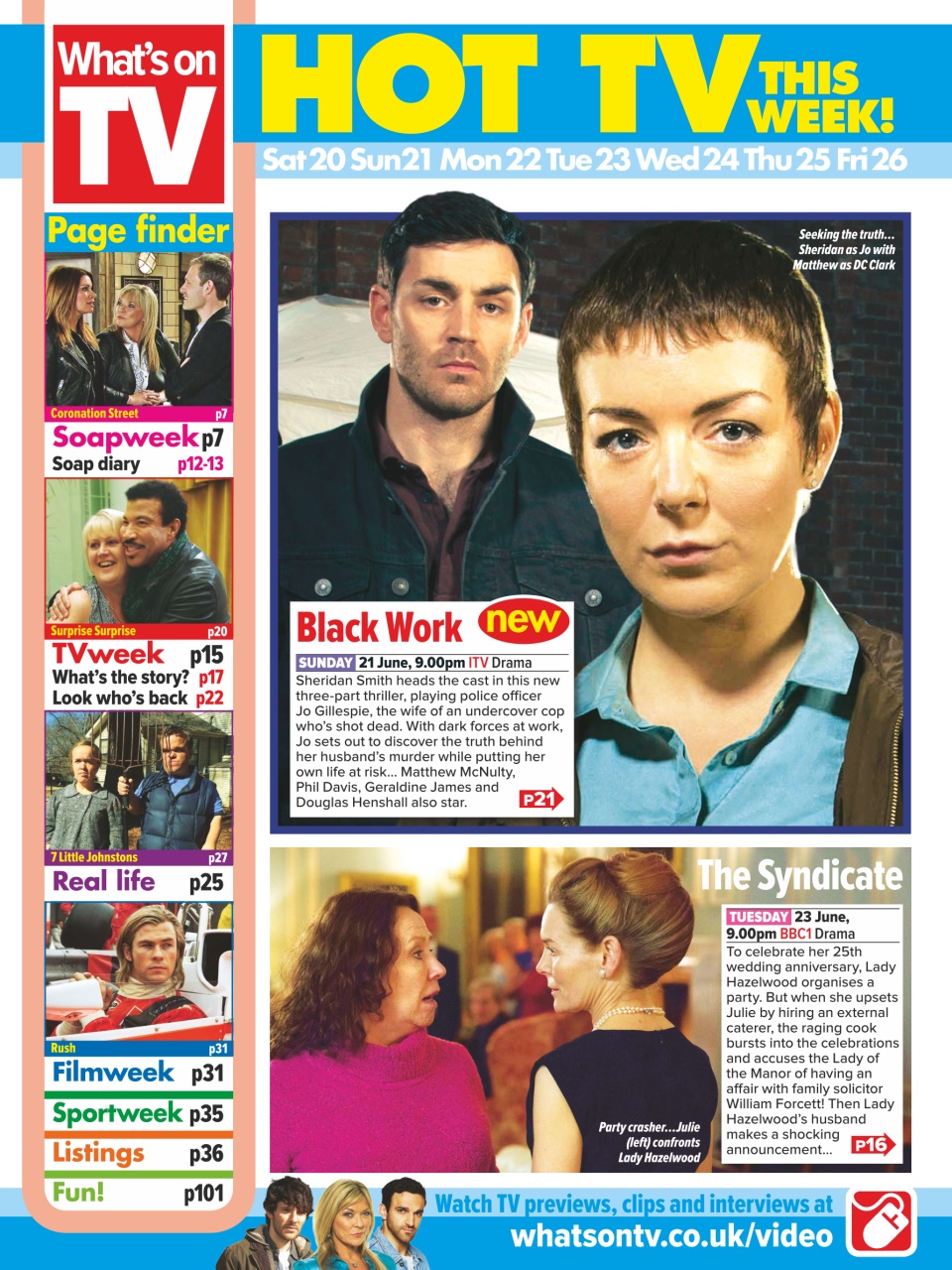 What's on TV Preview Pages
