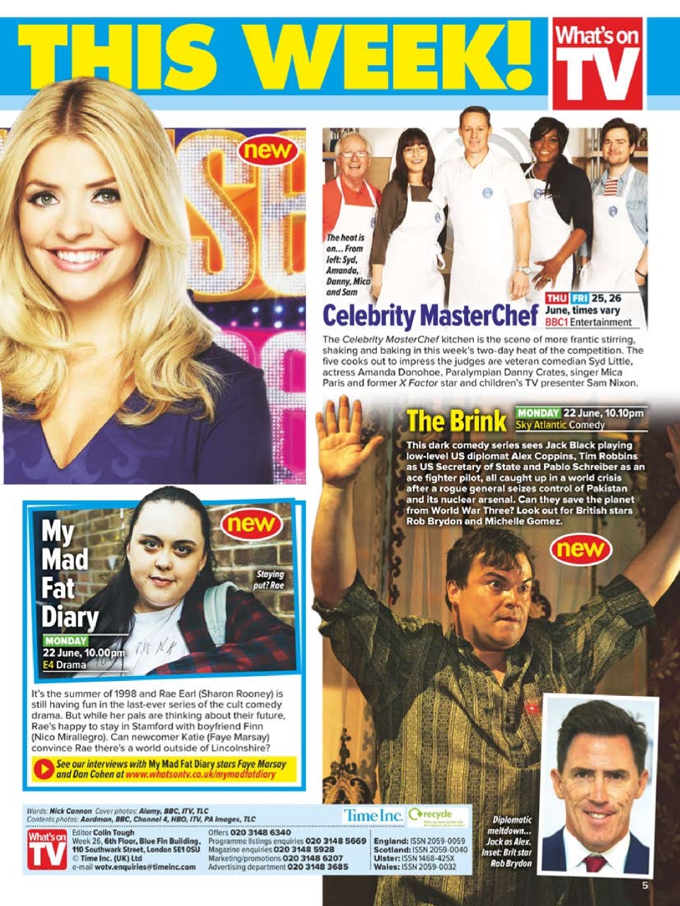 What's on TV Preview Pages
